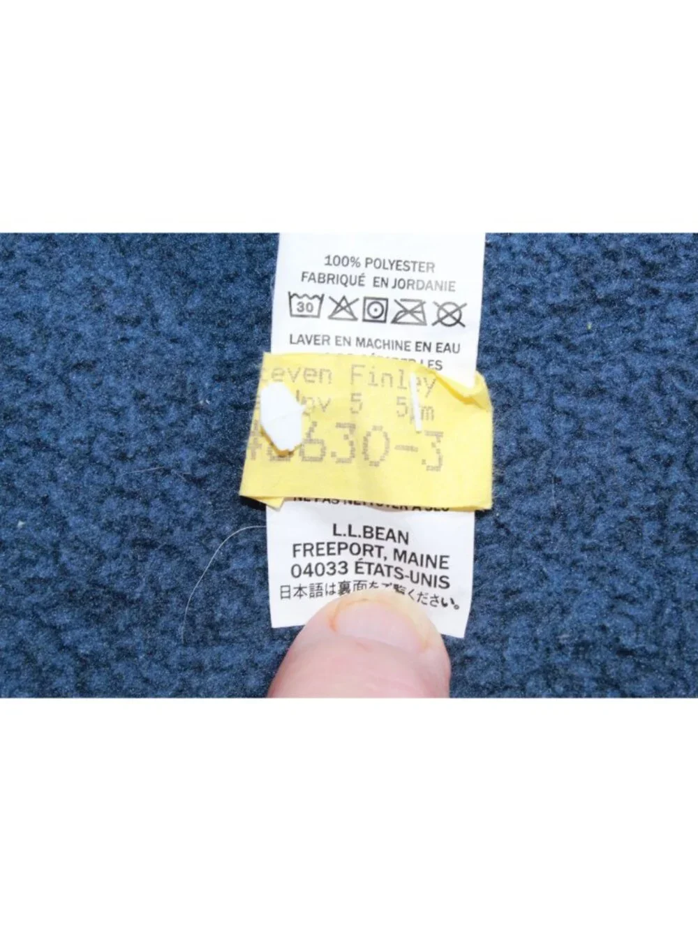 LL Bean Womens Sweater Fleece Full Zip Jacket Navy Everyday Casual Outdoor L Pet - Picture 10 of 11